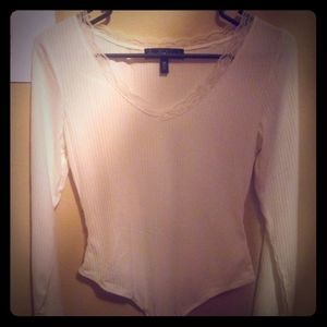 Lace trimmed oncie/Leotard